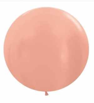 222693.jpg Sempertex Metallic Rose Gold Latex Balloon 60cm Pack(3)
