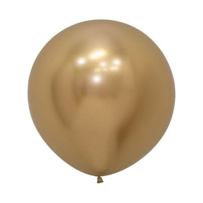 Sempertex Reflex Gold Latex Balloon 60cm Pack of 3 Pack(3)