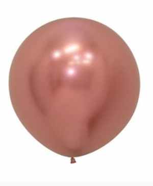 Sempertex Reflex Rosegold Latex Balloon 60cm Pack of 3 Pack(3)