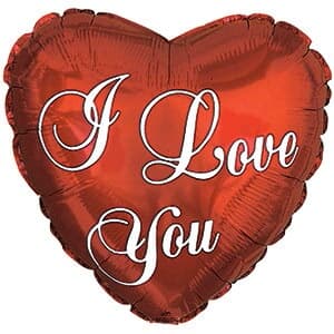 224041.jpg I Love You Script Heart Foil 23cm Each