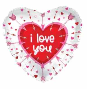 224096.jpg I Love You Arrow Point Heart Foil 23cm Each