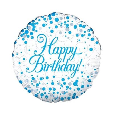 Oaktree Birthday Blue Sparkling Fizz Holographic 45cm Foil Each