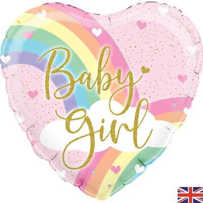Oaktree Pastel Rainbow Girl Holographic 45cm Foil Each