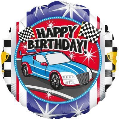 Oaktree Sports Car Birthday 45cm Foil. Each