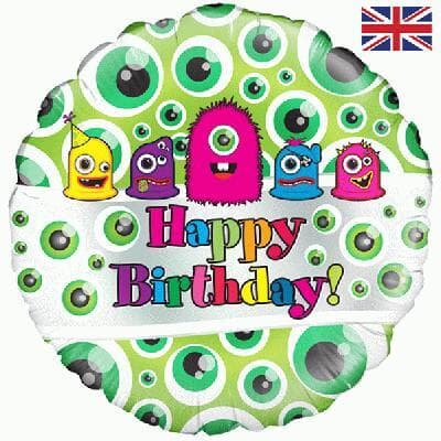 228410.jpg Oaktree Monsters Birthday 45cm Foil Each