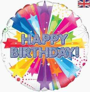 Oaktree Bright Star Birthday Holographic 45cm Foil Each