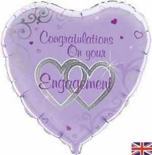 Congratulations On Your Engagement 45cm Foil. Each