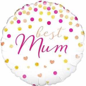 Oaktree Best Mum Holographic 45cm Foil Each