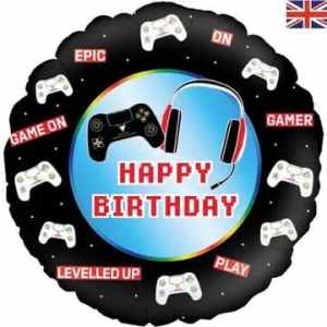 Oaktree Controller Happy Birthday Holographic 45cm Foil Each