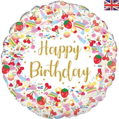 229783.jpg Oaktree Pick N Mix Birthday Holographic 45cm Foil Each