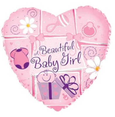 Beautiful Baby Girl Foil balloon 11cm Each
