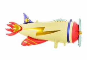 Party Deco Foil Balloon Lightning Plane 91x39cm EA