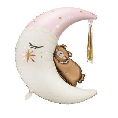 26196.jpg Party Deco Foil Balloon Teddy Bear on The Moon 80x98cm EA