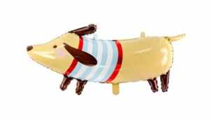 Party Deco Foil Balloon Dachschund With Stripe Shirt Dog 96x56cm EA