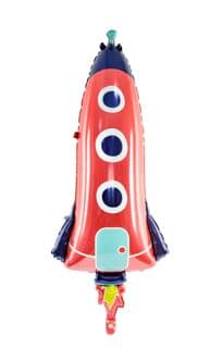 Party Deco Foil Balloon Red Rocket 44x115cm EA