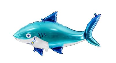 Party Deco Foil Balloon Shark Aqua 102x62cm EA(5)