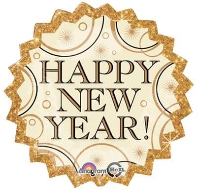 Golden New Year HEXL 42.5cm Each