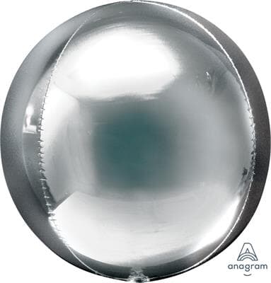 Orbz Dazzling Silver Solid Colour 38cm x 40cm Each