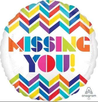 Multi Chevron Missing You 23cm Each