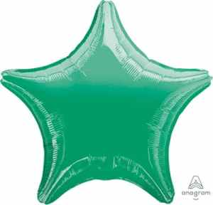 Anagram Star Metallic Green 45cm Each