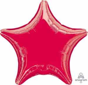 Anagram Star Metallic Red 45cm Each