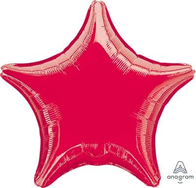 Anagram Star Metallic Red 45cm Each