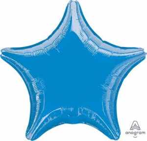Anagram Star Metallic Blue 45cm Each