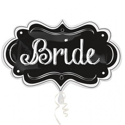 Wedding SuperShape Bride Chalkboard Marquee 69cm x 41cm NEW Each