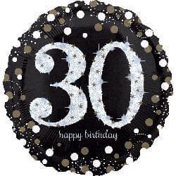 Sparkling Birthday 30 Holographic Sparkles 45cm Each