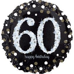Sparkling Birthday 60 Holographic Sparkles 45cm Each