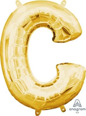 Letter C Gold 16in 40.5cm EA