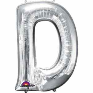 Letter D Silver 16in 40.5cm EA
