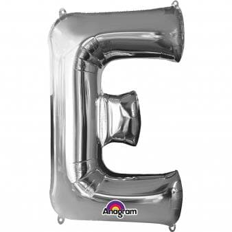 Letter E Silver 16in 40.5cm EA