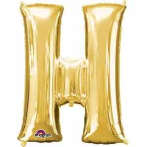 Letter H Gold 16in 40.5cm EA