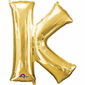 Letter K Gold 16in 40.5cm EA