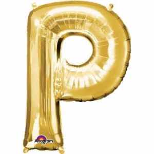 Letter P Gold 16in 40.5cm EA