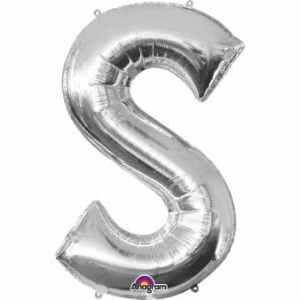 Letter S Silver 16in 40.5cm EA
