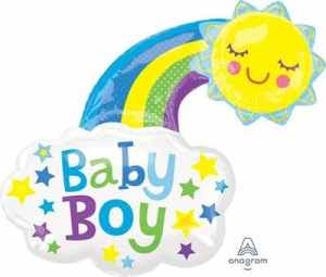 Baby Boy Bright Sun Super Shape 79cm x 79cm Each