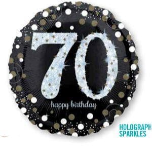 Sparkling Birthday 70 Holographic Sparkles 45cm Each
