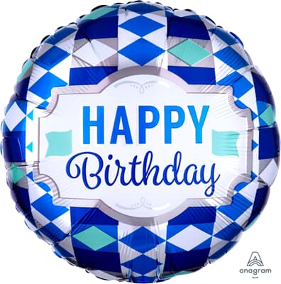 Happy Birthday Tie Pattern 45cm Each