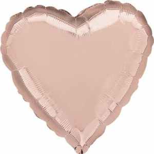 36186.jpg Heart Metallic Rose Gold Packaged 45cm Each