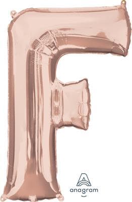 Anagram Letter F Rose Gold 53 x 18cm Each