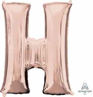 Anagram Letter H Rose Gold 66 x 81cm Each