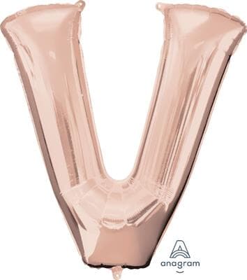 Anagram Letter V Rose Gold 81 x 81cm Each