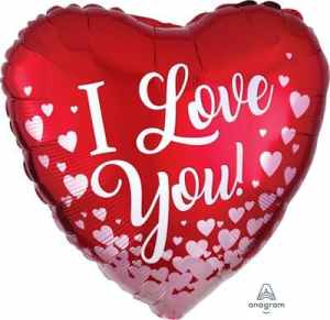 45cm I Love You Rose heart foil balloon Each