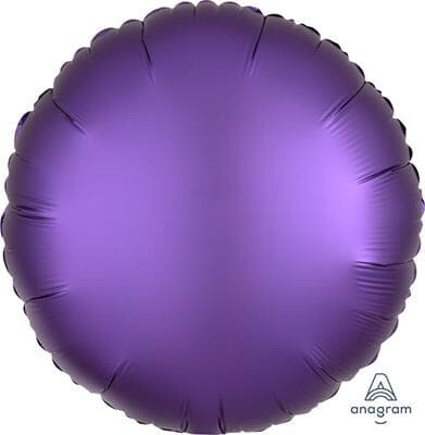 Anagram Circle Satin Luxe Purple Royale 45cm Each