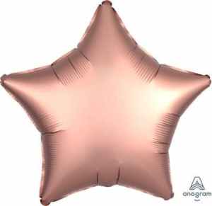 Star Satin Luxe Rose Copper Anagram packaged 45cm Each