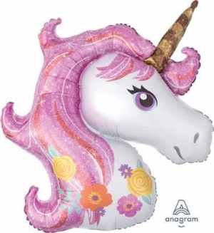Magical Unicorn Supershape Pastel Colours 84 x 66cm Each