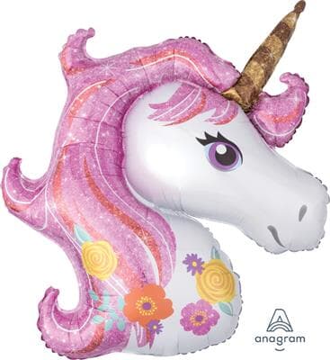 Magical Unicorn Supershape Pastel Colours 84 x 66cm Each