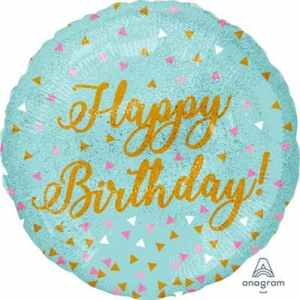 Woo Hoo Birthday Holgraphic 45cm Each